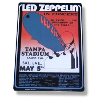Металлический постер Led Zeppelin - Tampa Stadium