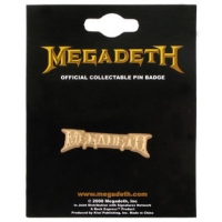 Металлический значок Megadeth - Gold Logo
