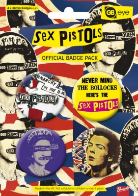 Набор из 4-х значков Sex Pistols - God Save The Queen ― iMerch