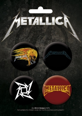 Набор из 4-х значков Metallica - Big M ― iMerch