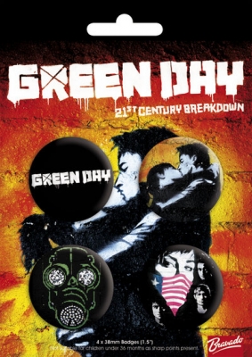 Набор из 4-х значков Green Day - 21st Century ― iMerch
