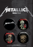 Набор из 4-х значков Metallica - Black Album