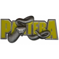 Пряжка Pantera - Snake On Yellow Logo