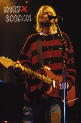 Рулонный плакат Nirvana - Kurt Cobain Live [61х92 см.] ― iMerch