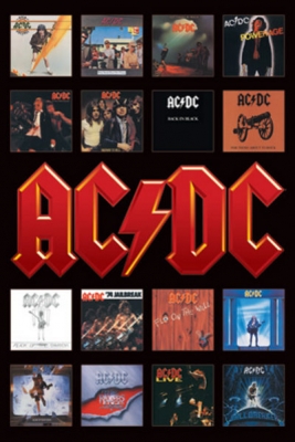 Рулонный плакат AC/DC - Discography [60х90 см.] ― iMerch