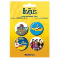 Набор из 4-х значков Beatles - Yellow Submarine