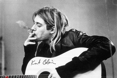 Рулонный плакат Nirvana - Kurt Cobain Smoking [61х92 см.] ― iMerch